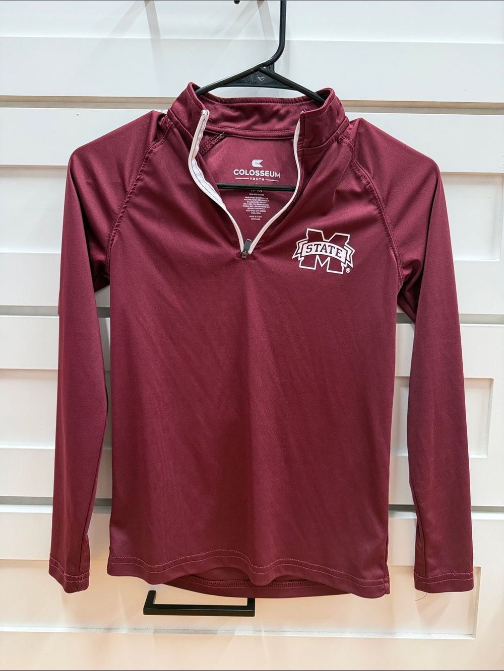 MS State Boys Size S 1/4 Zip Performance
